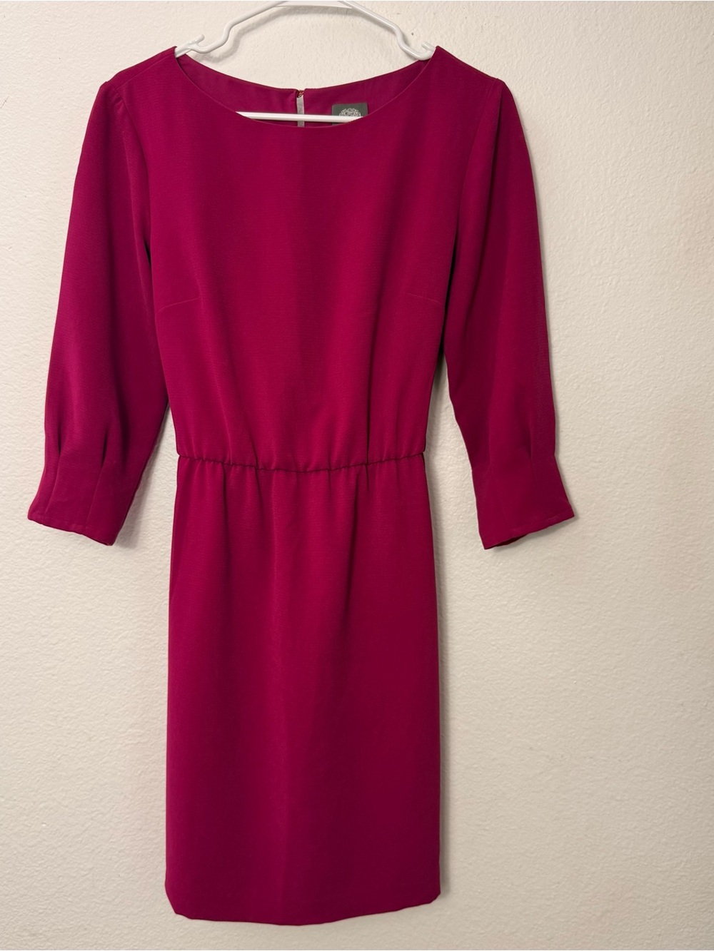 Vince Camuto | Magenta Sheath Dress with 3/4 Sleeves